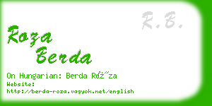 roza berda business card